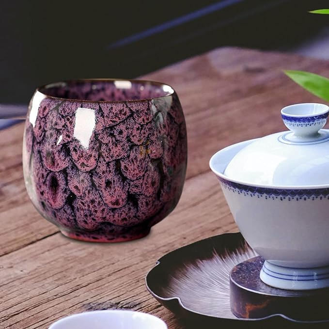 2X Ceramic Mug Tea Set Cups Chinese Cup Coffee Cup Handmade Handleless Ceramics - Image 7
