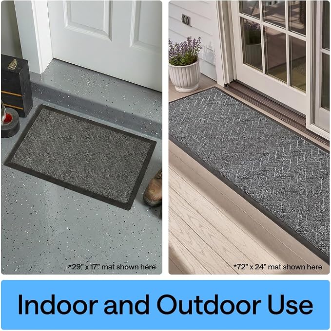 GORILLA GRIP 100% Waterproof All-Season WeatherMAX Doormat, US Designed Natural - Image 10