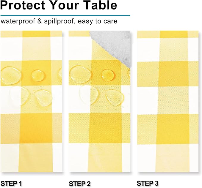 Checkered Tablecloth Rectangle, 52 x 70 Inch - Image 3