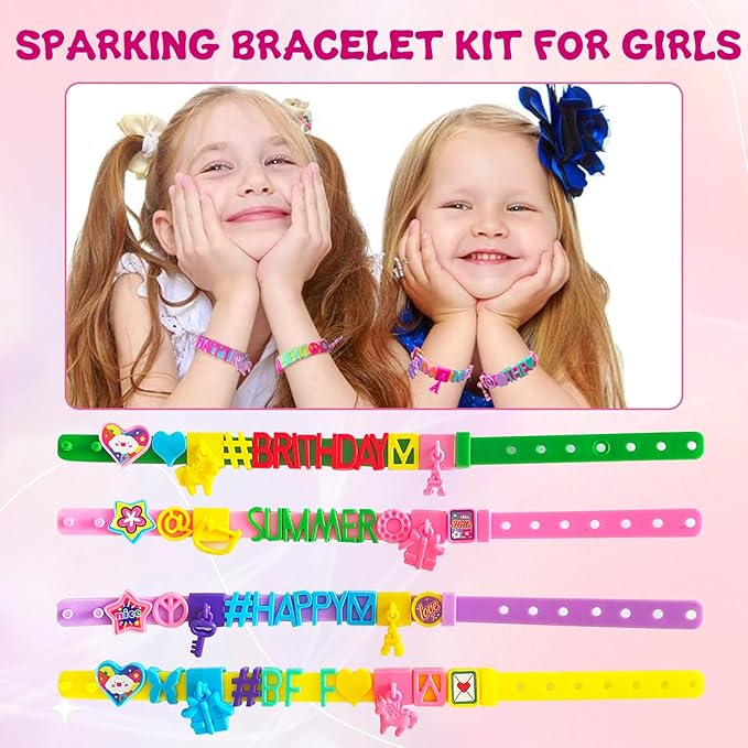 Friendship Bracelet Making Kit for Girls, Art & Craft Kits for Kids, DIY Jewelry Making with Charm & Stickers, Birthday Gifts for Ages 5-12, Toys for Ages 5, 6, 7, 8, 9, 10, 11, 12 Years Old
