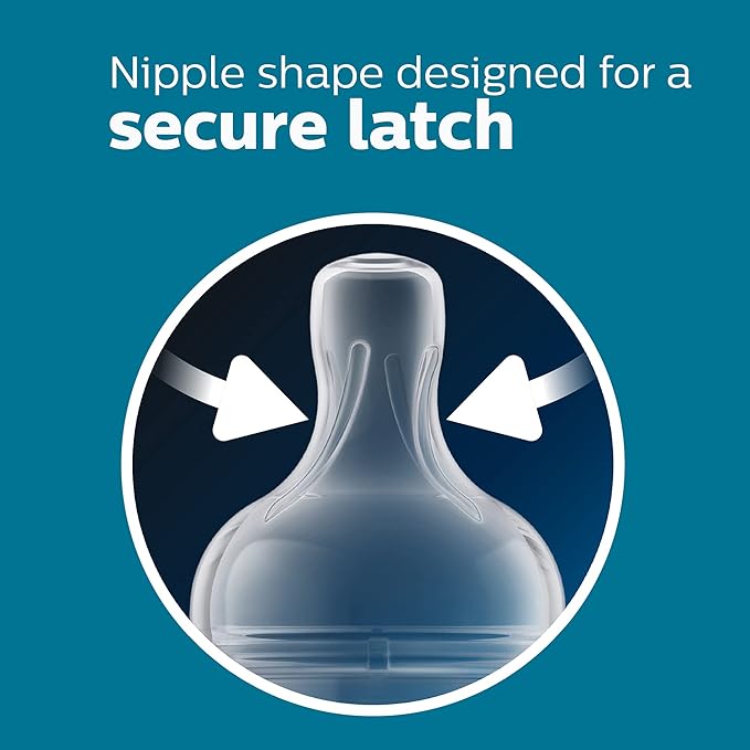 Philips Avent Anti-Colic Baby Bottles, 11oz, with Flow 3 Nipples, 3m+, 4pk, Clear, SCY106/04