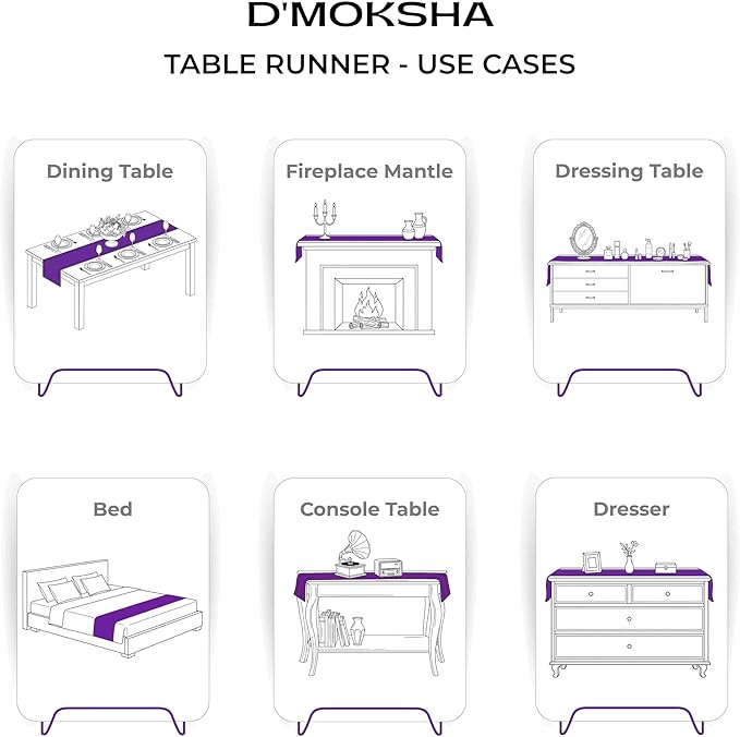Signature Linen™ by D'Moksha Red Table Runner 84 Inches Long, 100% Pure Linen - Image 5