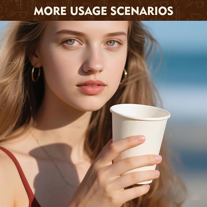 YEEHAW 8 oz 1000 Pack Disposable Paper Coffee Cups | - Image 7