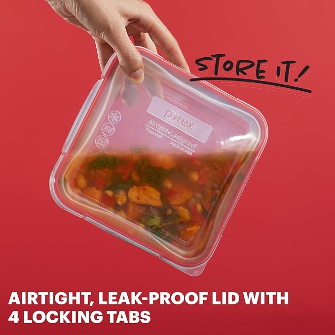 Pyrex Freshlock Glass Food Storage Containers Set | Meal prep containers - Image 3