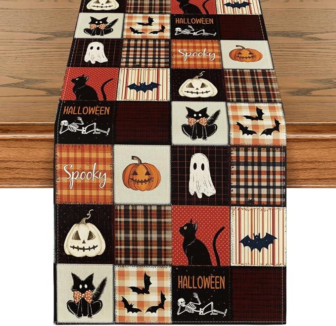 Artoid Mode 210 GSM Halloween Table Runner 13x120 Inch Home Party Decor | Black by ArtoidMode