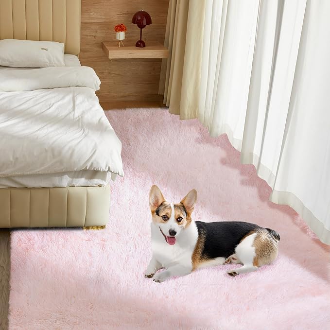 Ultra Soft Rug for Living Room, 9X12 Fluffy Shag Area Rug for Bedroom, Modern - Image 9