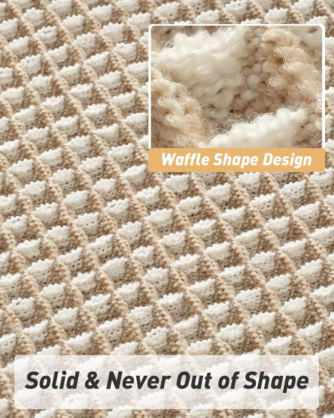 Upgraded Waffle Bath Mats Set of 2, Super Absorbent Non Slip Bath Mats - Image 5