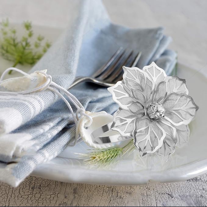 Picowe Set of 12 Alloy Napkin Rings - Image 5