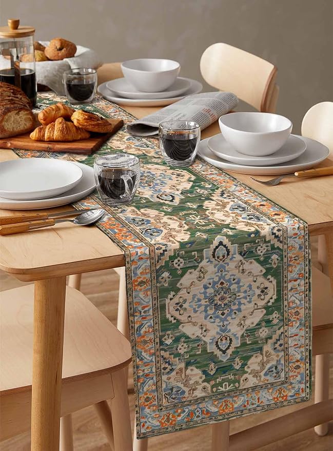Boho Table Runners 70 Inches Long, Vintage Western Kitchen Dining Tables - Image 3