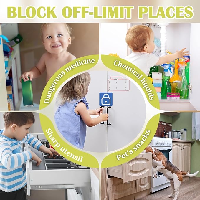 Eseesmart Smart Cabinet Lock, Hidden RFID Keyless Electronic Bluetooth Drawer Locks, Baby Proofing Child Safety Cabinet Locks for Liquor Cabinet Locker Drawer Cupboard Desk Dresser Adults