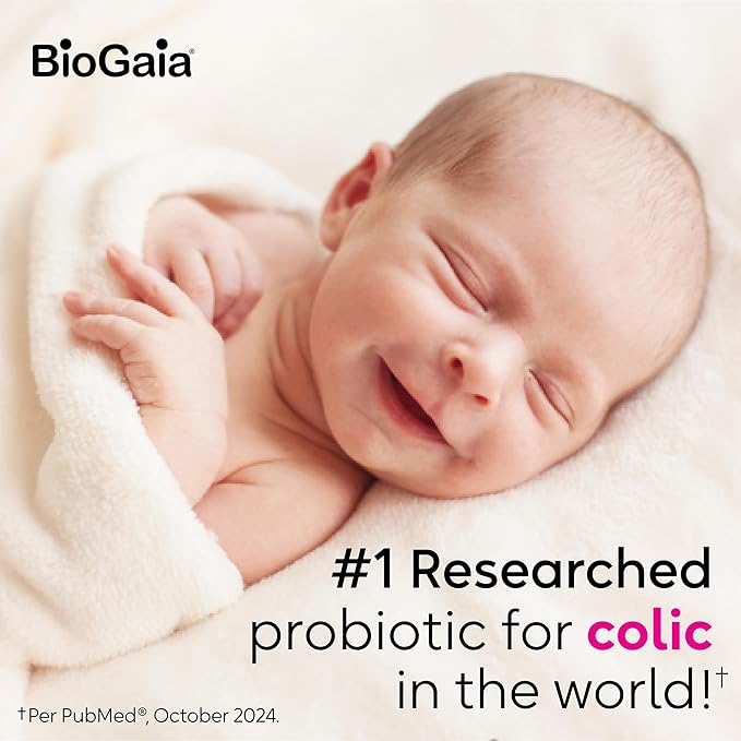 BioGaia Protectis Baby Probiotic Drops | Colic & Gas Relief + Vitamin D | Safe for Newborns | Ease Crying, Fussing, Colic, Gas, Spit-ups & Constipation | No Dairy, Soy & Gluten | 50 Day Supply | 10mL