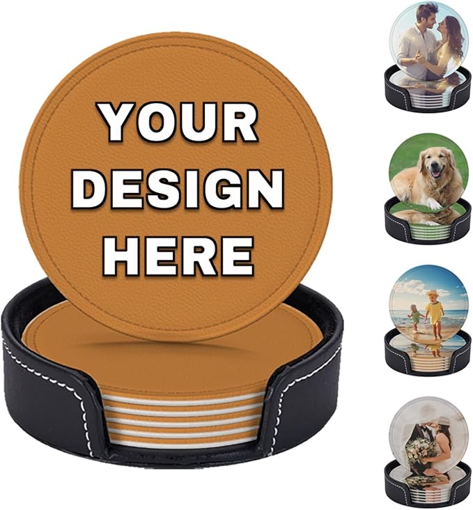 Custom Funny Coasters with Logo Picture Name by YHPHRTA