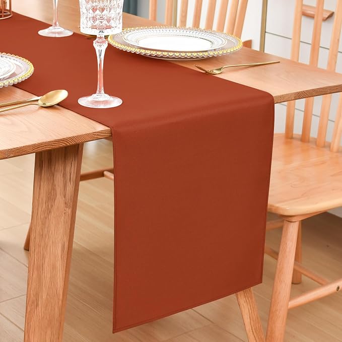 Wolkemer Farmhouse Rust Table Runner Dining Table Runners 72 Inches Long | by Wolkemer