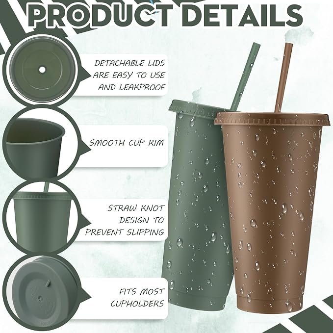 Skylety 12 Pcs Woodland Plastic Cups - Image 3