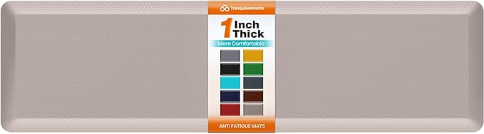 Kitchen Mats for Floor, 1 Inch Extra-Thick Kitchen Rugs, Waterproof & Non-Slip by Unknown
