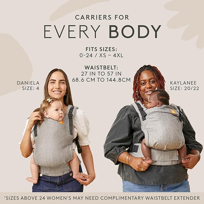 Baby Tula Breathable Mesh Explore Panel Free-to-Grow Baby Carrier - Adjustable, Newborn to Toddler Carrier - Ergonomic Fit for 7lbs to 45lbs - 3 Position Carrying Options - Beyond (Steel Blue/Dash)
