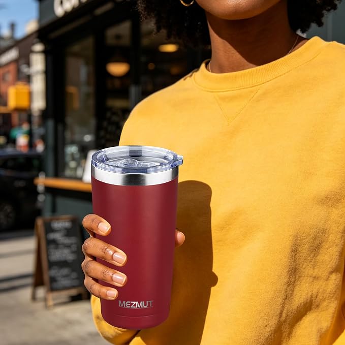 MEZMUT 20oz Insulated Tumbler Cup Travel Coffee Mug - Image 6
