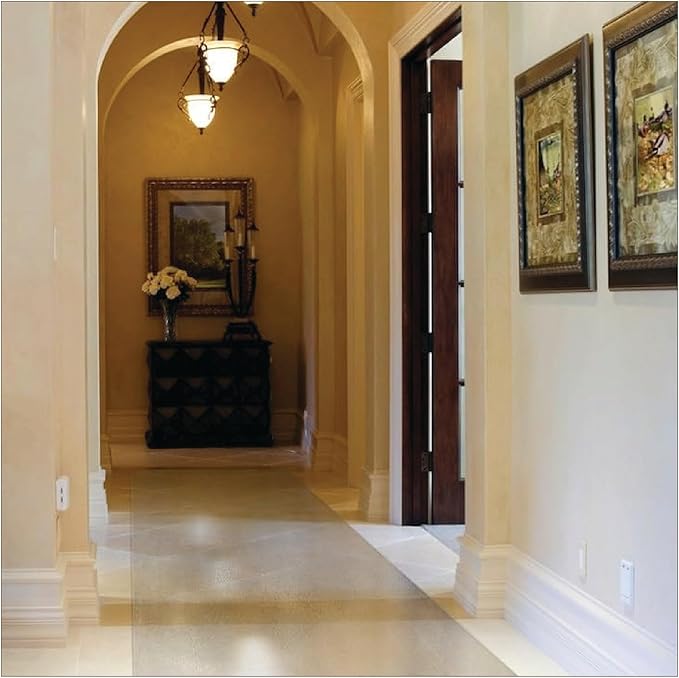 Clear Hard Floor Runner, USA Made, 30 x 84 Inch, 2mm Thick Clear Vinyl - Image 2