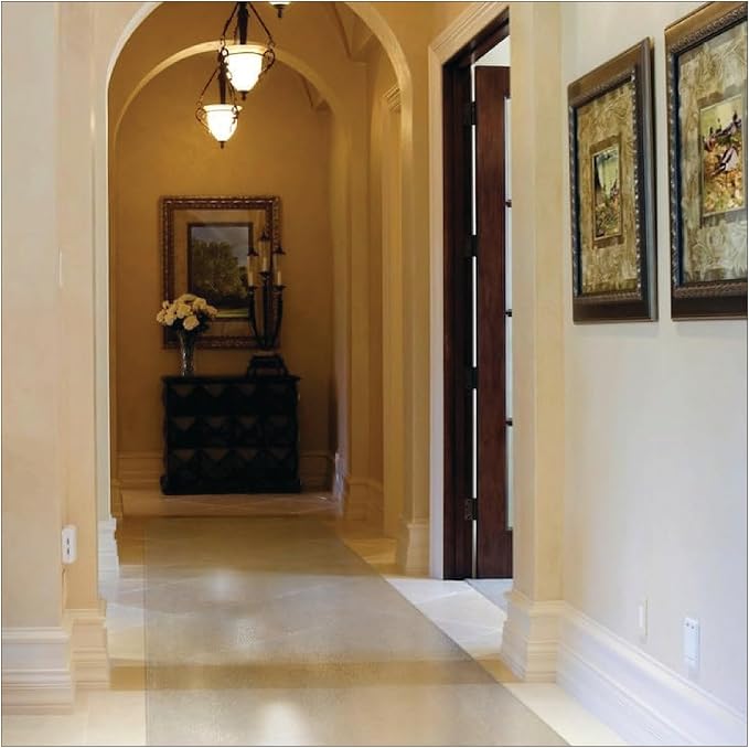 Clear Hard Floor Runner, USA Made, 27 x 144 Inch, 2mm Thick Clear Vinyl - Image 2