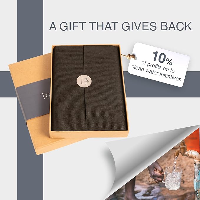 Full Grain Leather Family Passport Holder for 2-4 Passports - RFID Passport Holder and Travel Document Organizer - Large Leather Travel Wallet for Couples and Families - Brown