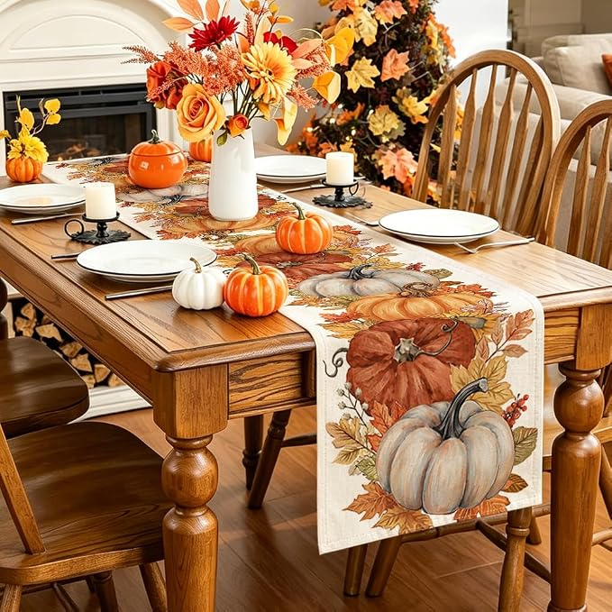 RABUSOFA Fall Table Runner 13x72 Inch Fall Decorations - Image 2