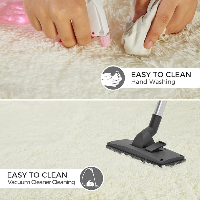 Ultra Soft Rug for Living Room, 9X12 Fluffy Shag Area Rug for Bedroom, Modern - Image 5
