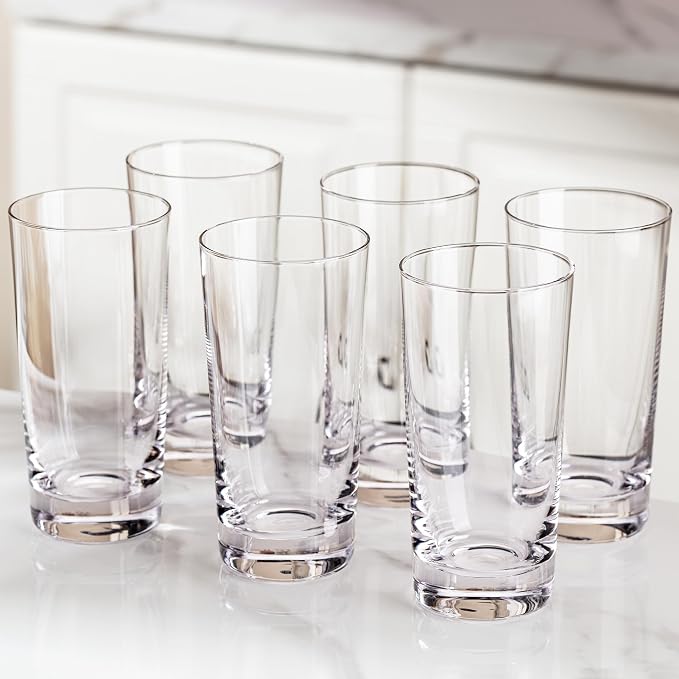 Water Glasses Set of 6, 13.5oz Highball Glass Cups - Image 6