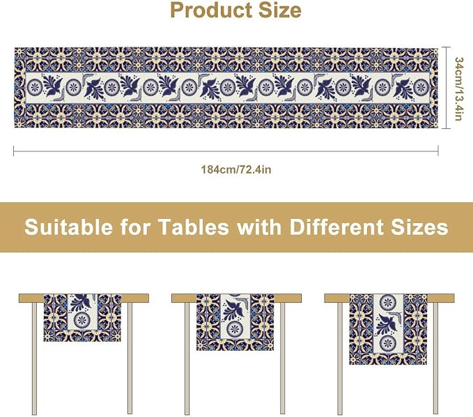 Floral Bird Mexican Table Runner, 13x90 Inch - Image 3