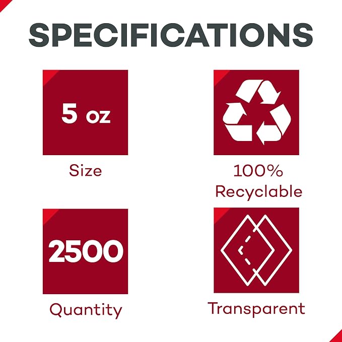 Dealmed 5 oz. Disposable Plastic Cups – 100% Recyclable Cups - Image 2