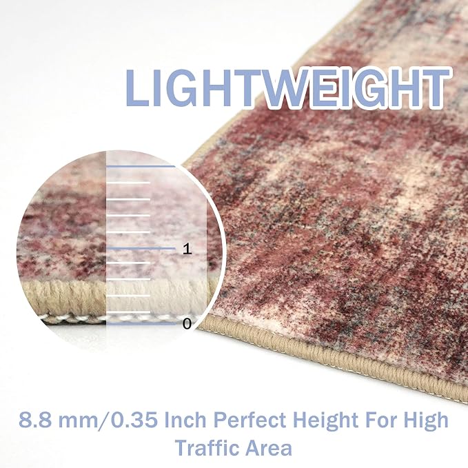 IOHOUZE Abstract Area Rug 4x6 Ft Washable Rugs - Image 5