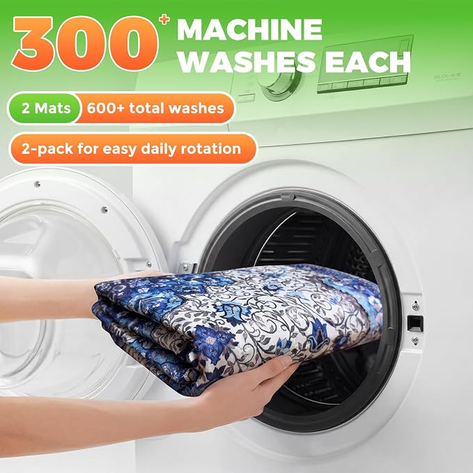 Hompet Cat Litter Mat 2 Pack, 72x72 Large Machine Washable Trapping Mats - Image 6