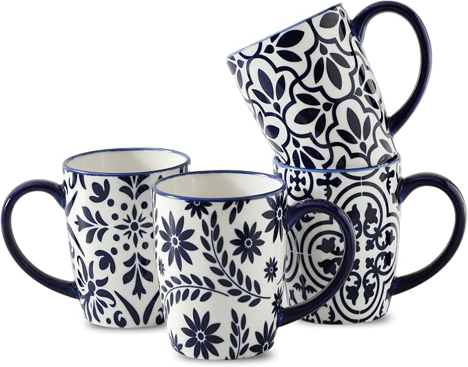 HASENSE 15OZ Coffee Mugs, Ceramic Coffee Mugs Set of 4 by Hasense