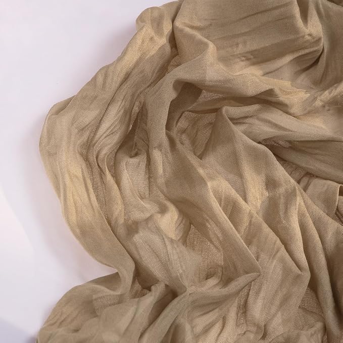DeZerlor Nude Cheesecloth Table Runners 10 Pack Fall Runners | 120Inch Gauze - Image 3