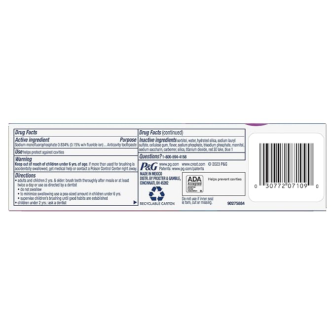 Crest Advanced Kid's Fluoride Toothpaste, Bubblegum Flavor, 4.2 oz, 3 Count, Color-Changing Anticavity Toothpaste