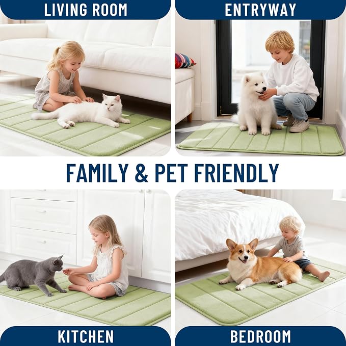 OLANLY Memory Foam Bath Mat 24x16, Super Soft Absorbent Bathroom Rugs, Quick Dry - Image 9
