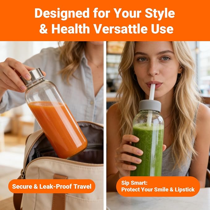 Sursip Glass Juice Bottles 16 oz - Image 6