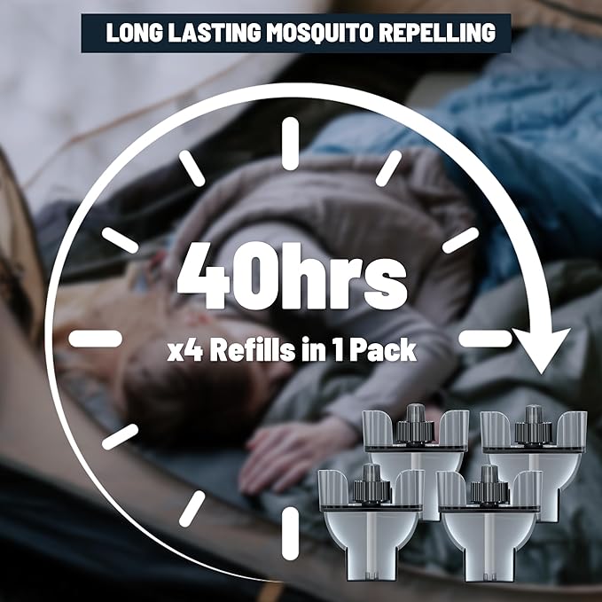 Mosquito Repellent for Home, 4 Pack Ideal for Bedroom Kitchen and Garden Use, Efficient Cartridges Compatible with E-Series Refills