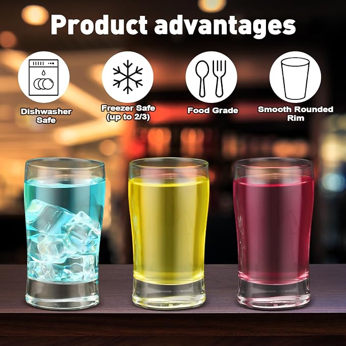 Bokon 6 Pcs Beer Flight Glasses, Small Clear Tasting Cup - Image 3