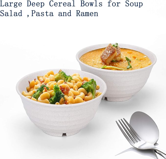 Unbreakable Cereal Bowls 30 OZ Ramen Bowl Microwave and Dishwasher Safe - Image 4
