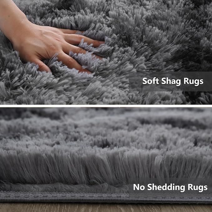 Shag Area Rugs for Bedroom Living Room, 6X9 Ultra Soft Fluffy Area Rugs for Dorm - Image 3
