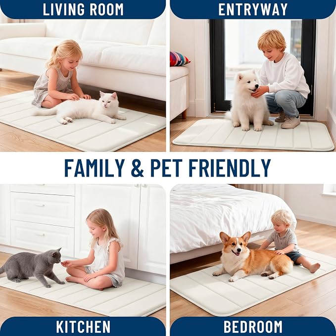 OLANLY Memory Foam Long Bathroom Rugs Runner 47x20, Super Soft Absorbent Bath - Image 9