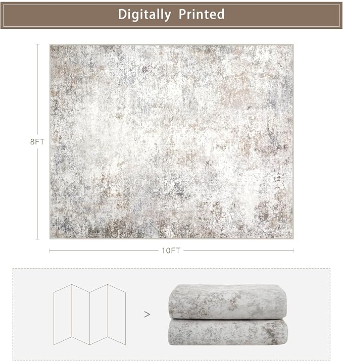 Srugn Washable Rugs 8x10 Area Rugs - Image 2