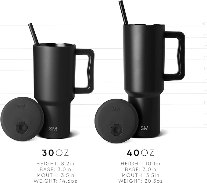 Simple Modern Tumbler with Handle and Straw | 40oz | Cream | Trek Tumbler - Image 5