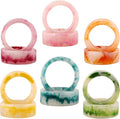 ALPHA Living HOME Epoxy Resin Napkin Rings -Set of 12 Colorful Napkin Ring by ALPHALivingHOME
