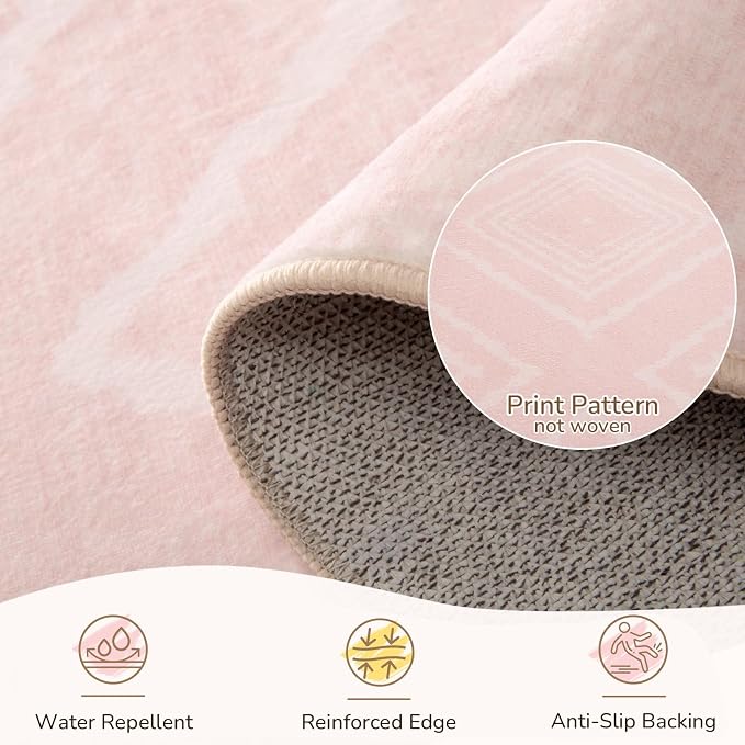 BESTSWEETIE Area Rug 5x7 Rug Machine Washable Non-Slip Low Pile Print Pattern - Image 5