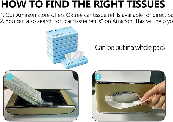Faux Leather Car Tissue Holder for Interior, Armrest & Back Seat Tissue - Image 5