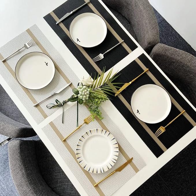 PIGCHCY Luxurious Placemats Set of 4, Non-Slip Placemats Easy to Wipe Clean - Image 6