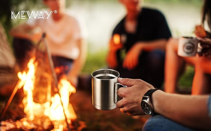 MEWAY 12oz Coffee Mug With Handle, Stainless Steel Insulated Travel Tumblers - Image 7