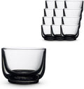 Fellow Pirch Cortado Cups 4.5 oz, Soda Lime Glass Smoke | Curved Interior by Unknown