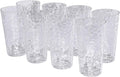 BPA-Free Plastic Tumblers 8 Pack | Reusable Dishwasher Safe | Stackable by AKMQYM